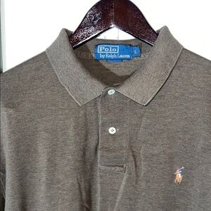 Polo by Ralph Lauren Men's Dark Brown Polo Shirt